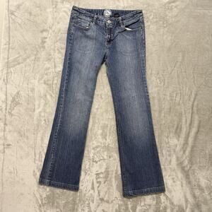 Vintage Bootcut Jeans Star Y2K Juniors 9 Waist 30x29 Blue Marlin Five Star